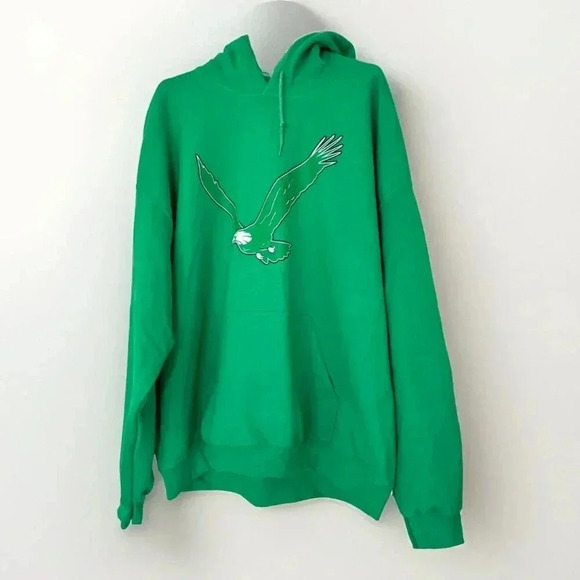 Eagles SweatShirt Gildan Kelly Green Size XL Hoodie Excellent Condition - Picture 1 of 5